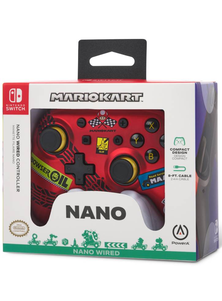 Controller Powera Nano Wired Mario Kart Racer Red pentru NSW