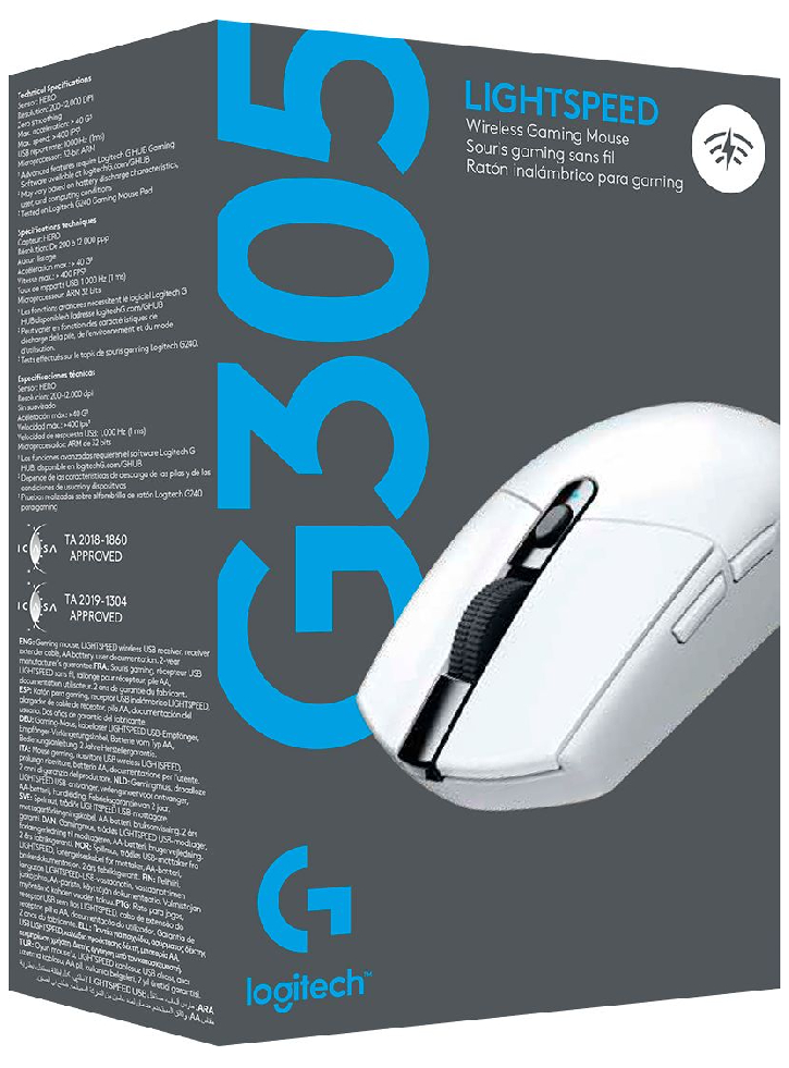 Mouse Logitech G305 Wireless White pentru PC