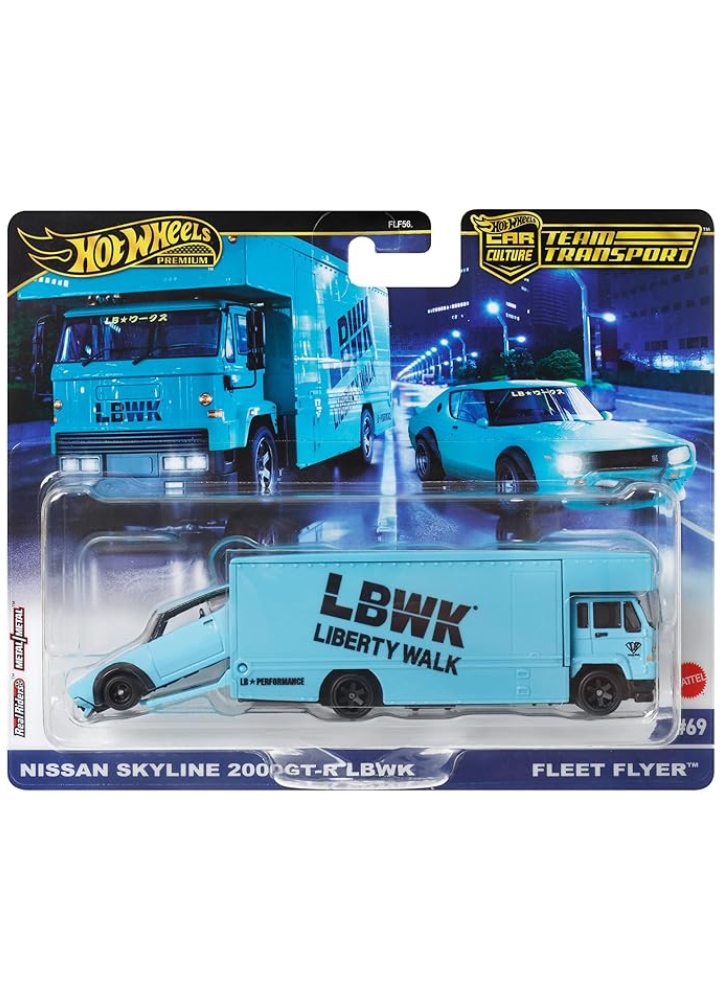 Hot Wheels Premium Car Team Transport Set, Lbwk Liberty Walk